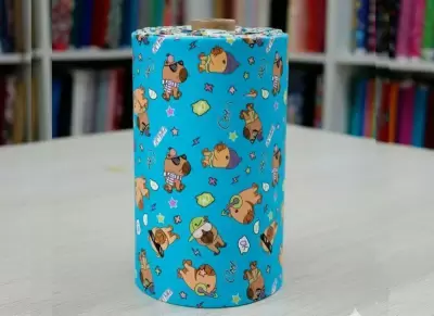 Capibara celeste - Tela de alta calidad diseño Capibara celeste disponible en Telas593.